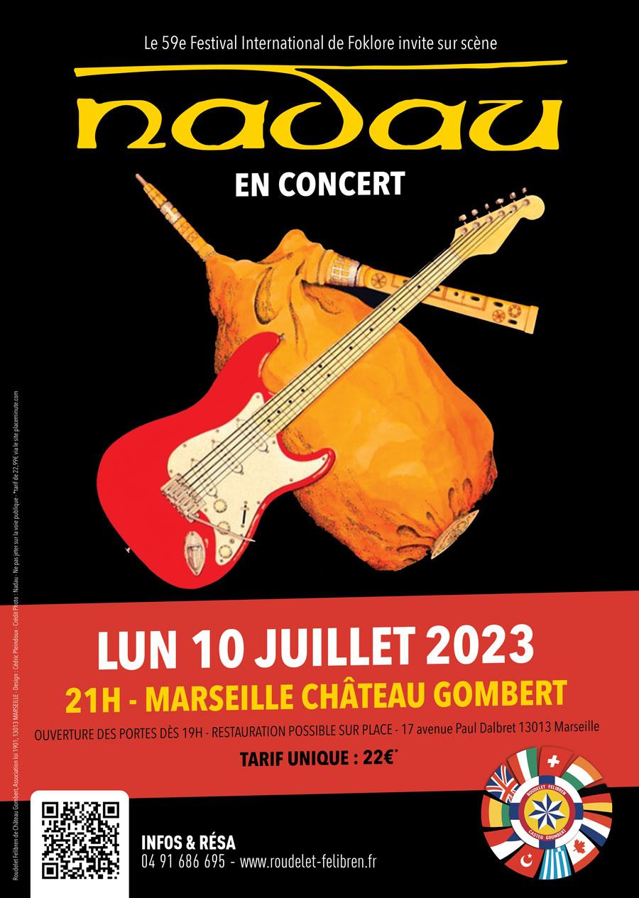 Nadau en concert à Chateau Gombert à Marseille - lundi 10 juillet 2023