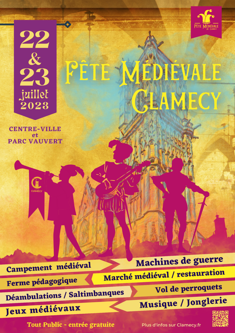 Fête Médiévale de Clamecy 2024 programme des animations