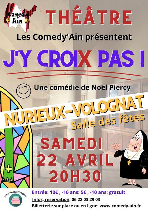 Spectacle Soir E Th Tre J Y Croix Pas Nurieux Volognat Samedi Avril