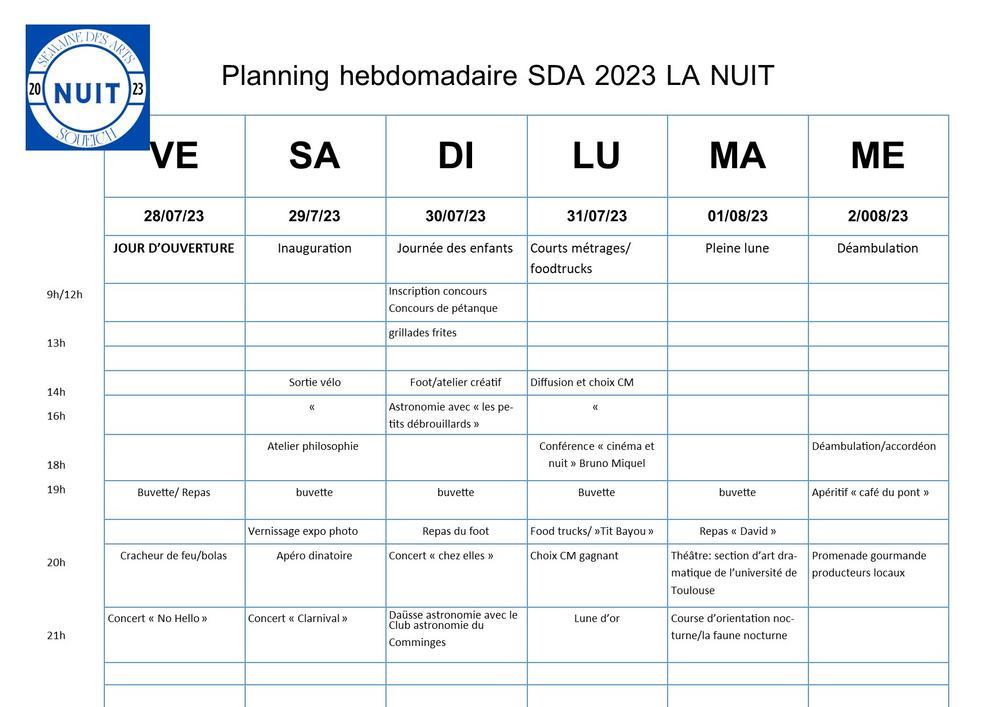Semaine des Arts 2024 Soueich dates et programme
