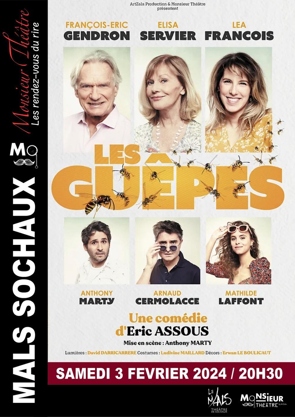 Spectacle Les Guêpes avec Francoiseric Gendron, Elisa Servier, Léa Francois à Sochaux samedi