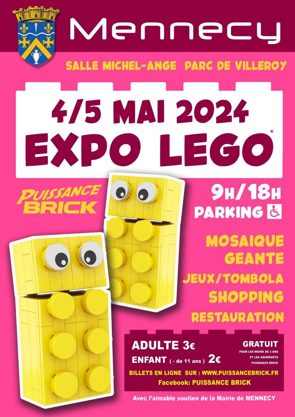 Exposition Expo 100 lego puissance brick Mennecy 2024 dimanche 5 mai