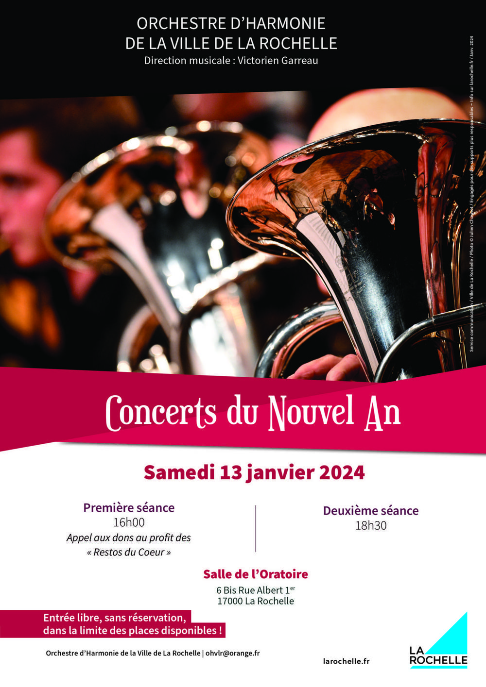 Concerts du Nouvel An à La Rochelle samedi 13 janvier 2024