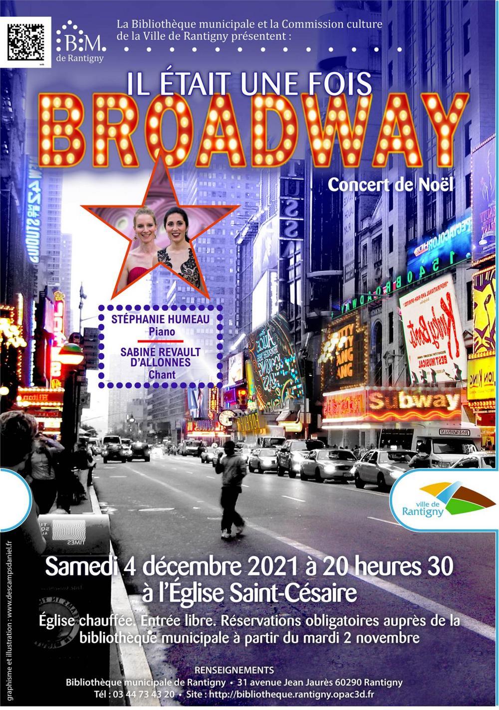 Concert de Noël - Il était une fois Broadway à Rantigny le 4 décembre 2021 Concert de Noël - Il était une fois Broadway à Rantigny le 4 décembre 2021