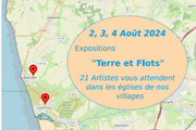 Exposition de peinture terre et flots