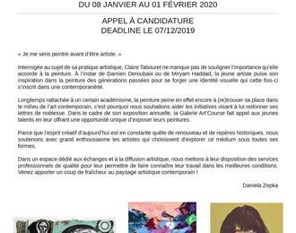 Appel  Candidature Jeunes Artistes 2020 - Autour de la peinture