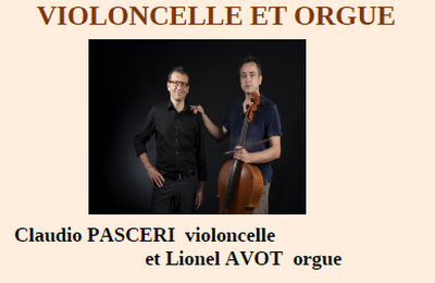 Concert Violoncelle et Orgue  Epinay sur Orge