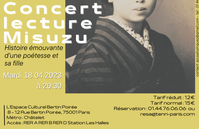 Concert Lecture Misuzu Histoire émouvante d'une poétesse à Paris 1er