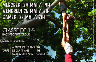 Spectacle des élèves de la classe de 1ère spécialité arts du cirque à Chatellerault
