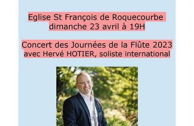 Concert 8 flûtistes et orgue avec Hervé Hotier, soliste international à Roquecourbe