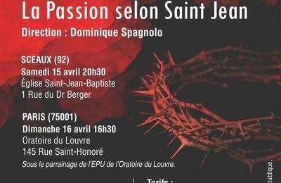 La Passion Selon Saint Jean De Jean-sébastien Bach à Sceaux