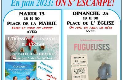 Soirees d'ete 2023 on s'escampe !  Pignans