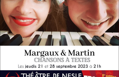 Concert de chansons à texte, Margaux et Martin à Paris 6ème