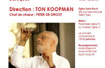 Concert de fin de stage, Bach avec Ton Koopman à Paris 1er