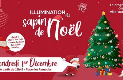 Illumination du sapin des Aubirois  Aubiere