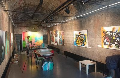 Damjump, Toiles en Scne, Live Painting  Rennes