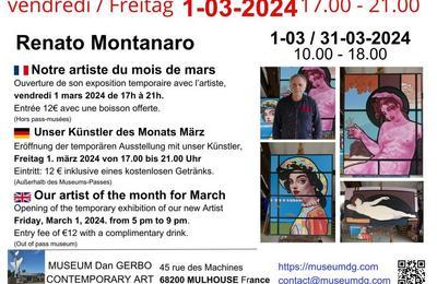 Nocturne d'inauguration de l'artiste Renato Montanaro  Mulhouse