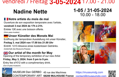 Exposition temporaire du mois de Mai au Museum Dan Gerbo  Mulhouse