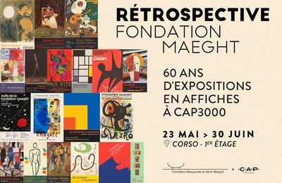 Retrospective fondation maeght, 60 ans d'expositions en affiches a cap3000  Saint Laurent du Var