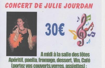 Concert de Julie Jourdan, repas paella  Mirabeau