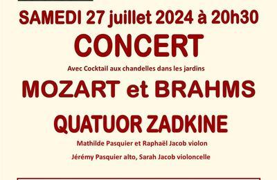 Concert Mozart & Brahms  la Grande Forge de Buffon