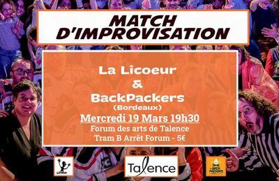 Match d'improvisation : LICOEUR - BackPacers (Bordeaux)  Talence