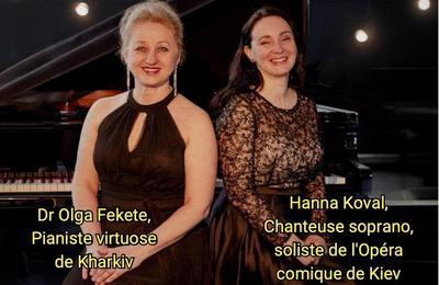 De la musique classique  l'oprette, avec Dr Olga Fekete, Pianiste virtuose de Kharkiv et Hanna Koval  Mulhouse