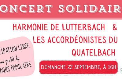 Concert, Par l'Harmonie de Lutterbach et Les Accordonistes du Quatelbach  Mulhouse