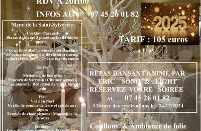 Reveillon de la saint sylvestre  2025  l'Espace De L'Aff  Sixt sur Aff