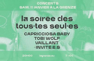 La soire des toustes seules : Capricciosa Baby, Tobi Wolf et Vaillant  La Grenze  Strasbourg