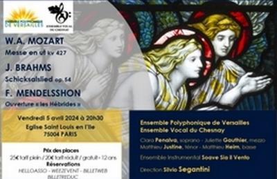 Mozart Messe en ut, Brahms, Mendelssohn  Paris 4me