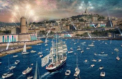 Arrive  Marseille de la Flamme Olympique 2024