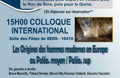 Colloque international sur la Prhistoire, accompagn de trois visites de sites.  Sers