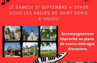 Concert de David Vincent un piano sous les Halles  Saint Denis d'Anjou