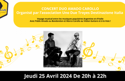 Concert Duo Amado Carollo  Troyes