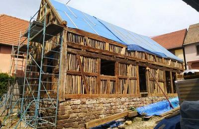 Dcouverte du chantier de restauration d'une maison alsacienne du XVIe sicle  Ernolsheim Bruche