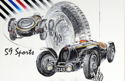 Dcouvrez Une Exposition De Peintures Acryliques Sur Des Voitures Bugatti  Molsheim