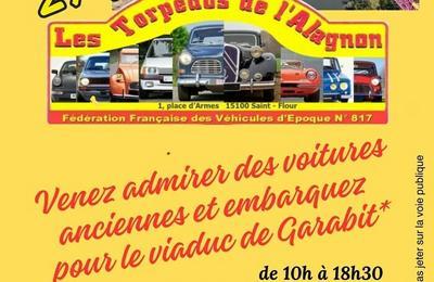 Expo de voitures anciennes et vire du patrimoine au viaduc de Garabit  Saint Flour