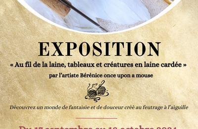 Exposition Au fil de la laine, tableaux et crations de laine carde  Fresnoy le Grand