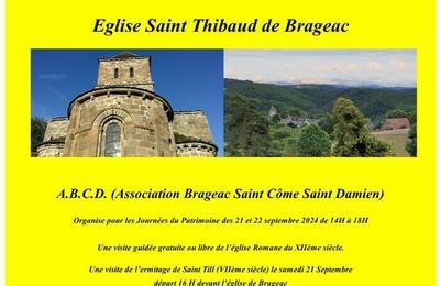 Exposition dans l'glise Saint Thibaud de Brageac et visite du site Mrovingien de Saint Till