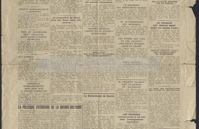 Exposition de numros de presse originaux lis  la Seconde Guerre mondiale  Caen