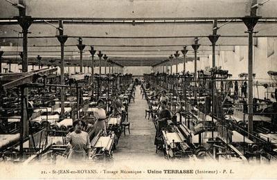 Exposition extrieure sur l'histoire de l'usine de tissage, L'artsolite  Saint Jean en Royans