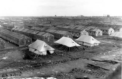 Exposition sur le parcours des Amricains en 1917 de l'Allier  l'Hospital Center  Saint-Parize-le-Chtel