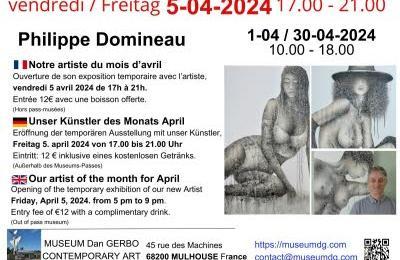 Exposition temporaire de l'artiste du mois d'Avril : Philippe Domineau  Mulhouse