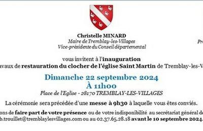 Inauguration clocher de l'glise  Tremblay les Villages