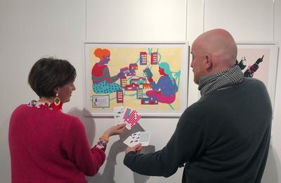 Jeu d'observation autour de l'exposition des cartes, des femmes  Strasbourg