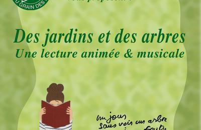 Lecture anime, potique et littraire :  Des jardins et des arbres  Montpellier