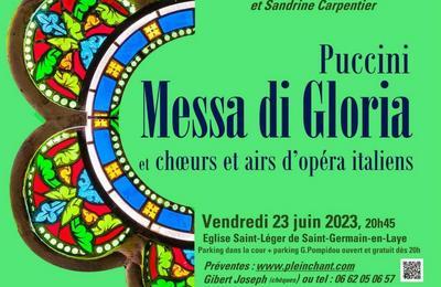 Messa di Gloria de Puccini et choeurs et airs d'opéras italiens à Saint Germain en Laye