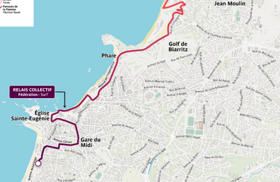 Passage  Biarritz/ Anglet de la Flamme Olympique 2024