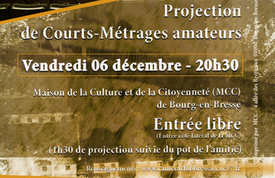 Projection de Courts-Mtrages Amateurs  Bourg en Bresse